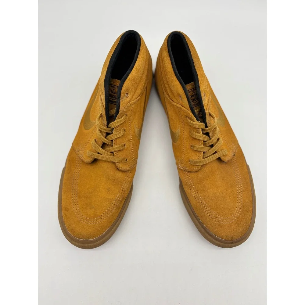 Nike SB Stefan Janoski Mid Wheat Suede Gum Sole Skate Shoes AT7324-700 Mens 12